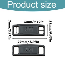 QEXUJOW Shoelace Buckle Elastic Shoe Label Shoe Decoration Fashion Sneaker Pendant DIY Sneaker Set (6 Pairs)