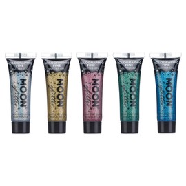 Moon Glitter Holographic Face & Body Glitter Gel - 12 ml - Set of 5 Colours - Glitter Face Paint