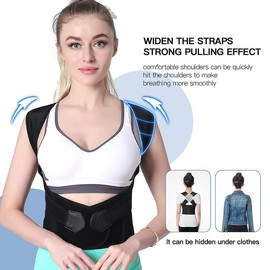 Posture Corrector for Women and Men, Adjustable Shoulder Posture Brace, Back Straightener Posture, Used for Middle and Upper Spine (L)
