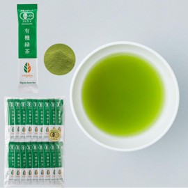 Organic Powdered Green Tea Stick, 0.03 oz (0.8 g) x 50 Package, Organic JAS Organic Cultivation, Made in Kagoshima Prefecture, Green Tea, Catechin, Powder, Powder, Powder, Powdered Tea, Powdered Tea,