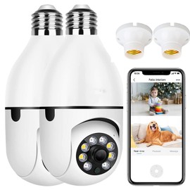 2PCS C?mara de Seguridad, Hd 1080P C?mara de Seguridad Inal?mbrica Wifi