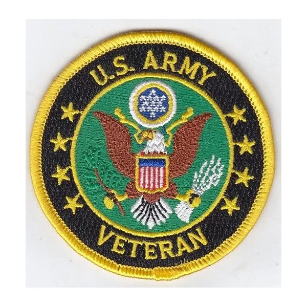 US ARMY VETERAN Embroidered Patches 3" Diameter