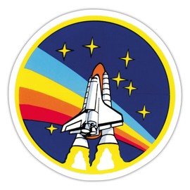Spreadshirt NASA Mission STS 27 Badge Stickers, 10 x 10 cm, Matt White