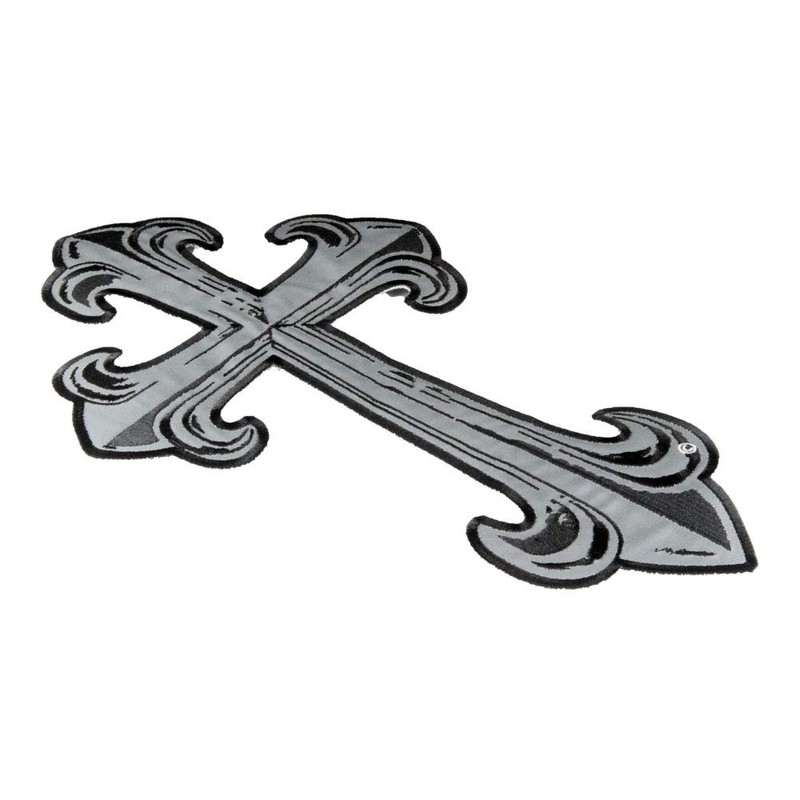 Reflective Steel Cross Patch, Large Size