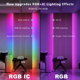 DAYBETTER 100ft RGB Smart IC LED Strip Lights, LED Lights for Bedroom, DIY Multiple Colors on One Line, App Control Color Changing Strip Lighting Music Sync Home Decor(1 Roll)
