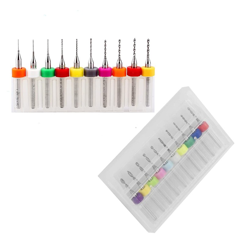 Yuentoen 10-Piece Micro Drill Set, Spiral Drill PCB Pressure Board,