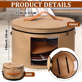 Suzile 4 Pack Large Round Foldable Felt Hat Box for Women Storage 17 x 10 Inch Cowboy Hat Storage Box with Lid Closet Cowboy Case Organizer Clothes Bin(Multicolor)