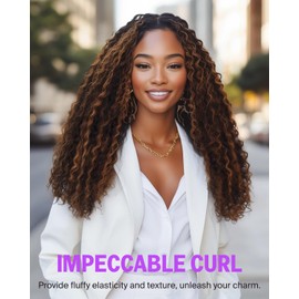 Megalook hair Wear and Go Glueless Wigs Human Hair Pre Plucked Pre Bleached Pre Cut Glueless Curly Human Hair Wig 6x5 HD Closure Highlight Deep Wave Lace Front Wigs 22 Inch 1BP30