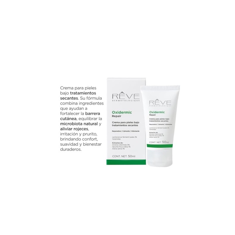 REVE DERMATOLOGIQUE OXIDERMIC REPAIR 50 ML, CREMA PARA PIELES BAJO