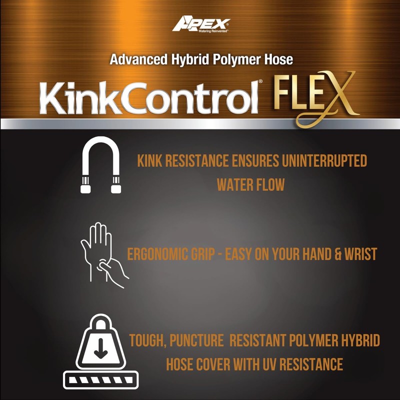 Kink Control Flex Advanced Hybrid Hose - 50 Ft Outdoor