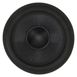 6 Inch Paper Speaker Cone, Subwoofer Cones Drum Paper with Rubber Surround, 1 Inch Inner Diameter, 6 Inch Outer Diameter (Black)