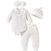 Aalizzwell Preemie Baby Boys Girls Clothes Ribbed Long Sleeve Fall Winter Outfit White Premature Gender Neutral Unisex
