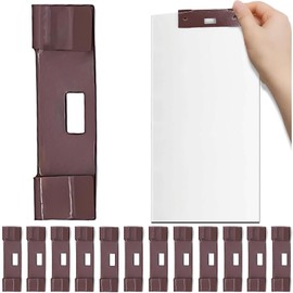 12 Vertical Blind Repair Vane Savers, Louver Replacement Parts Maintenance Clips/Blind Fixers (Coffee Color)
