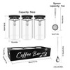 MACIFECI Glass Coffee Containers with Shelf Coffee Station Organizer 54oz