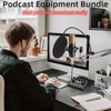 Professional Podcast Studio Equipment Kit, USB Rechargeable Condenser Microphone &
