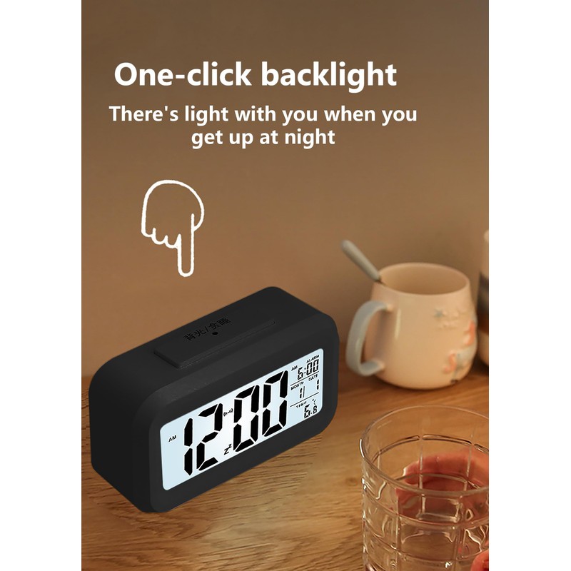 WANGCL 12/24 hour digital alarm clock bedside table clock with