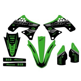 2009-2012 KX 250 F Binary Green Senge Graphics Base Kit Compatible with Kawasaki