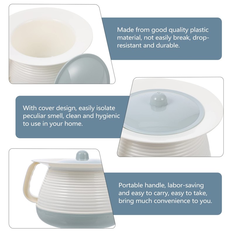 Alipis Chamber Pot Portable Toilets Bedpan Urinal Pots with Lid