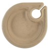 World Centric Compostable Unbleached Plant Fiber Plate with Wine Glass