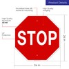 Stop Sign, Street Stop Sign, 24x24 Inches, Rust Free .040