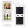 Double 4x4 Wood Photo Frame, Hinged Picture Frames, with Glass