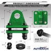 AUTMATCH D Ring Shackle Mount with Backer Plate (2 Pack)