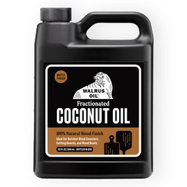 WALRUS OIL - Fractionated Coconut Oil, 100% Natural Wood Finish Conditioner and Cutting Board Oil, Food-Contact Safe, 32oz Jug