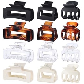 SMKSL 3 Estilos Pinzas para el Cabello para Mujeres Pinzas Pequeñas para Cabello Fino Pinzas de Garra de Pelo Medianas Clips de Pelo Grandes para Cabe