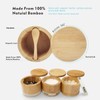 ThougrLyh Salt Box Bamboo Salt Container with Swivel Lid with