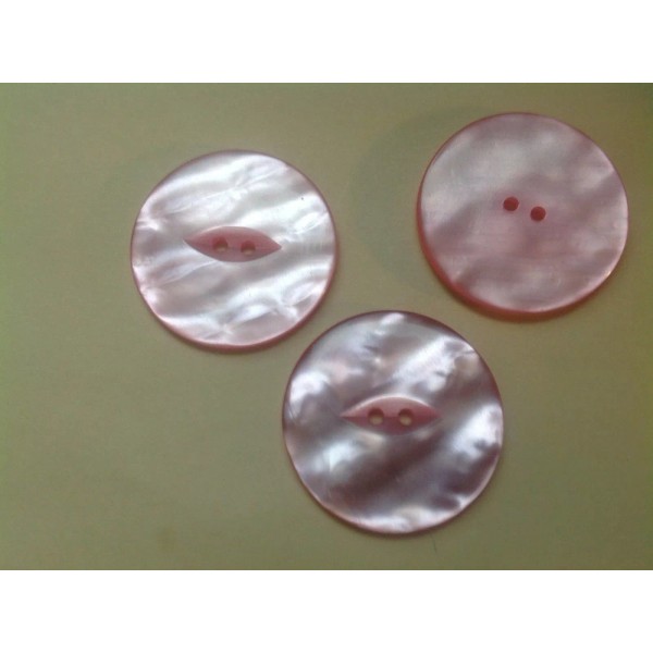 J's Button Hole 10 NEW 1 3/8 INCH HOT PINK