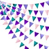 Mermaid Party Decorations Purple Pink and Teal Aqua Metallic Fabric