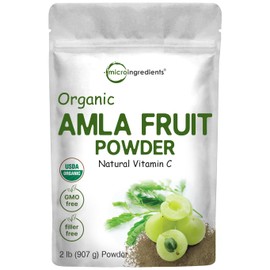 Micro Ingredients Organic Amla Powder (Amalaki) | 32oz, India Origin Gooseberry Powder | Rich in Vitamin C, Antioxidants, Supports Immune, Digestive & Skin Health, Non-GMO, Vegan & Keto Friendly