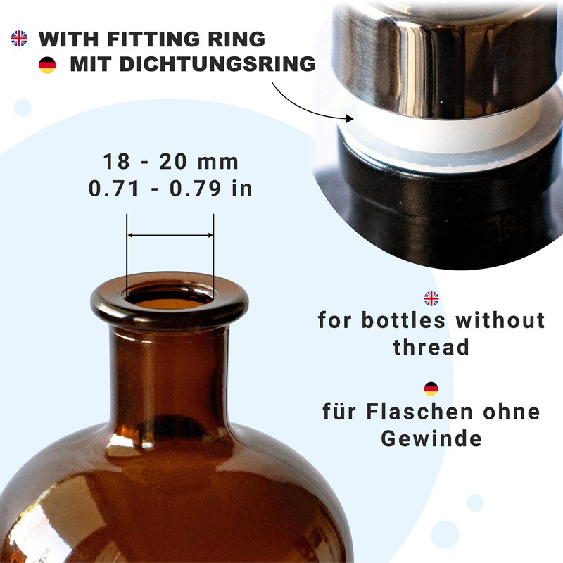 Stainless Steel Soap Dispenser Pump 'Zagreb' for Upcycling Bottles, e.g.