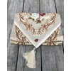 MAGILONA Home Tablecover Decorative Luxurious Cotton Linen Embroidered 3D Floral