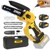 Mini Chainsaw Cordless 6 Inch, 32FT/S Fast Powerful Cutting, Brushless
