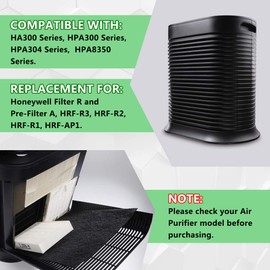 HPA 300 HEPA Filter Replacements HRF-R3 HRF-R2 HRF-R1 HRF-AP1, 6 HEPA Filters + 3 Prefilters for Honeywell Air Purifier Series HA300, HPA300, HPA304, HPA8350