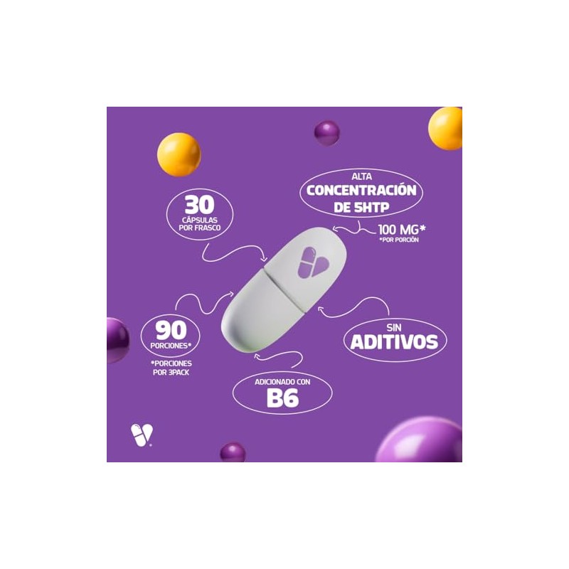 5HTP+B6 | Hecho por PiSA | 3 frascos de 90