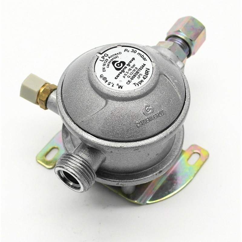 30mbar 10mm Straight Caravan Regulator and Motorhome Regulator (1075)