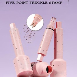 Freckle Stamp,Faux Freckle Stamp Pen - Waterproof & Long-Lasting Fake Freckles Makeup Tool, Soft Tip with Air Cushion Applicator, Quick-Dry Formula for Natural Lifelike Sunkissed Look Marker