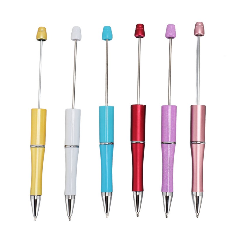 12PCS Beadable Pens Kit Bright Colors DIY Making Beaded Ballpoint