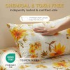 JSD Juego de sábanas con Estampado Floral Amarillo, tamaño King,