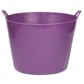 Little Giant® Poly/Rubber FlexTub Bucket | Ultra Durable & Versatile Farm Tub | Gardening Tub | Plastic Synthetic Tub | Purple