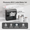 Phomemo M221 Label Printer with 3 Label Rolls - Thermal