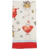 MF Santa & Snowmen Linen Tea Towel