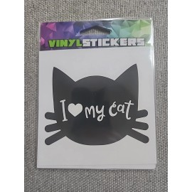 I Love My Cat 5" Off the Hook Vinyl Sticker