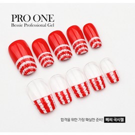 Bessie Pro One Guksi Gel Red White 2-piece set + 30 parts / 베씨 프로 원 국시젤 레드 화이트 2종세트+파츠 30개