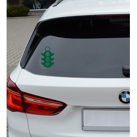 ANGDEST Stop Lantern Light (Green) (Set of 2) Premium Waterproof Vinyl Decal Stickers for Laptop Phone Accessory Helmet Car Window Bumper Mug Tuber Cup Door Wall Decoration