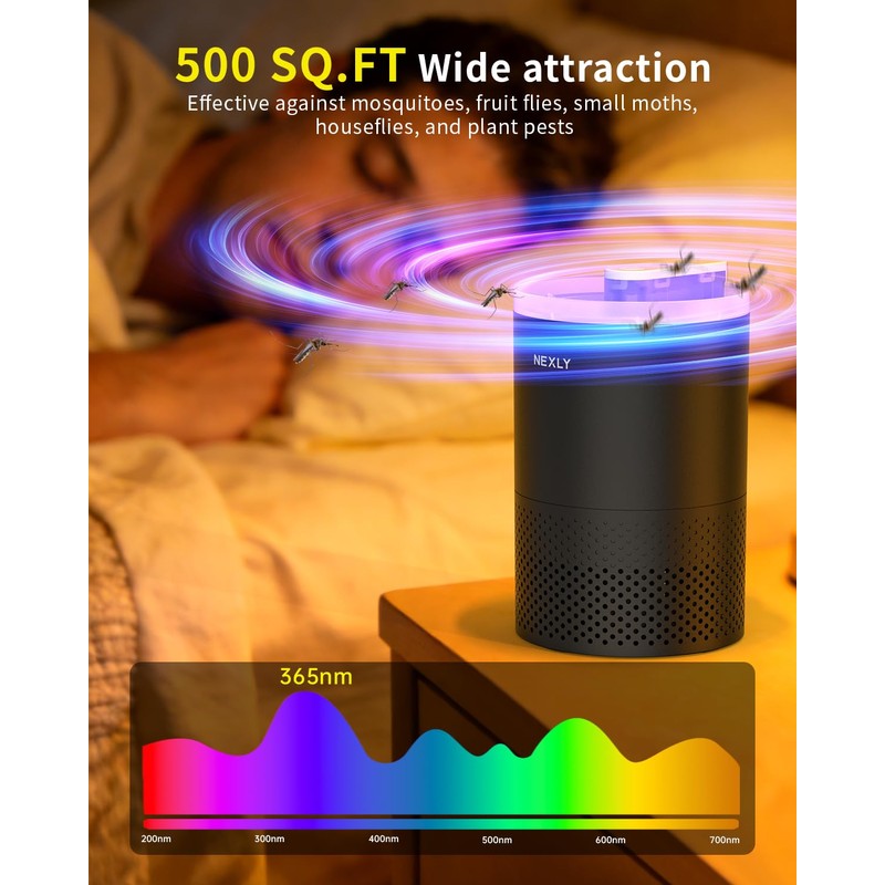 NEXLY MK029 Bug Zapper Trap Indoor in Home Mosquito Zapper