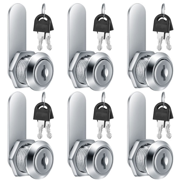 6 Pcs Cabinet Locks, 16 mm Letterbox Locks, Cupboard Locks