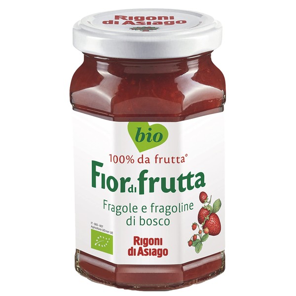 Rigoni di Asiago Fiordifrutta Organic Fruit Spread, Strawberry, 250 g, 6 Count